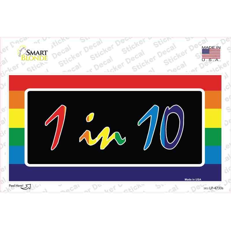 1 In 10 Novelty Sticker Decal