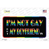Im Not Gay But My Boyfriend Is Novelty Sticker Decal