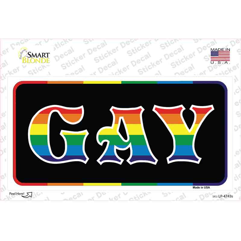 Gay Novelty Sticker Decal