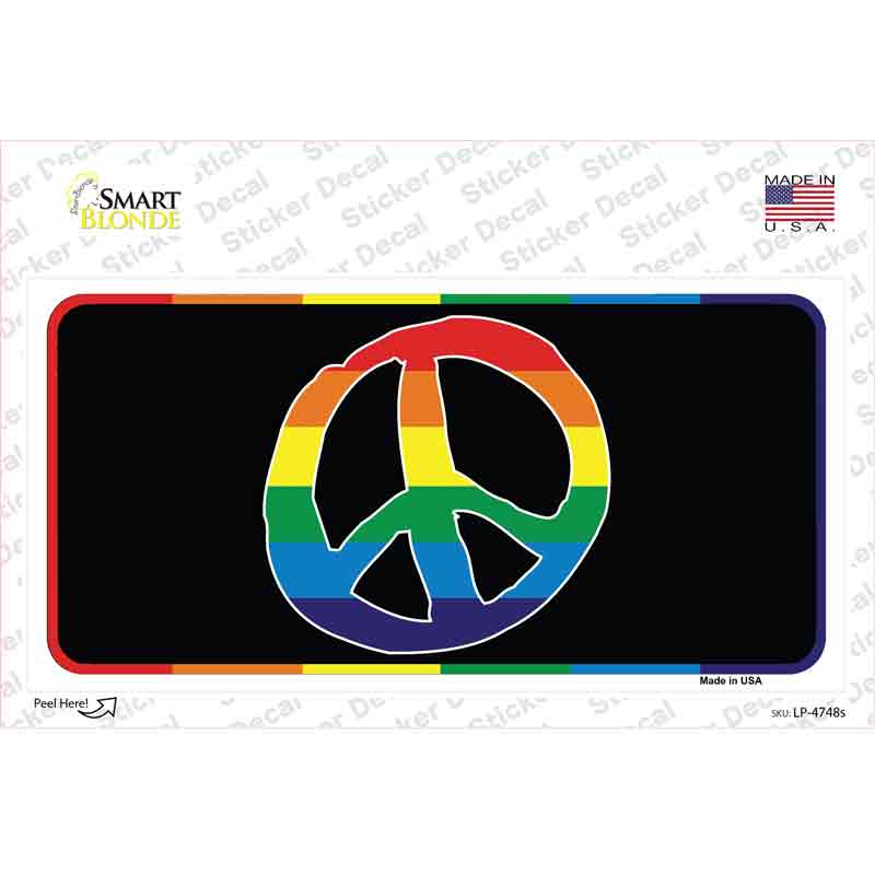 Peace Rainbow Novelty Sticker Decal