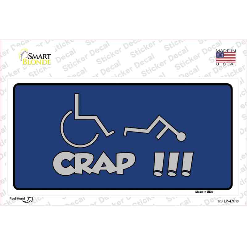 Handicap Crap Logo Novelty Sticker Decal