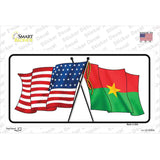 United States Burkina Faso Crossed Flags Novelty Sticker Decal