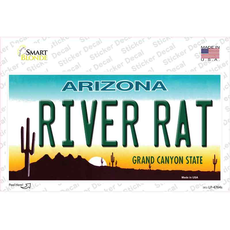 River Rat Arizona Novelty Sticker Decal