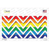 Rainbow White Chevron Novelty Sticker Decal