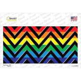 Rainbow Black Chevron Novelty Sticker Decal