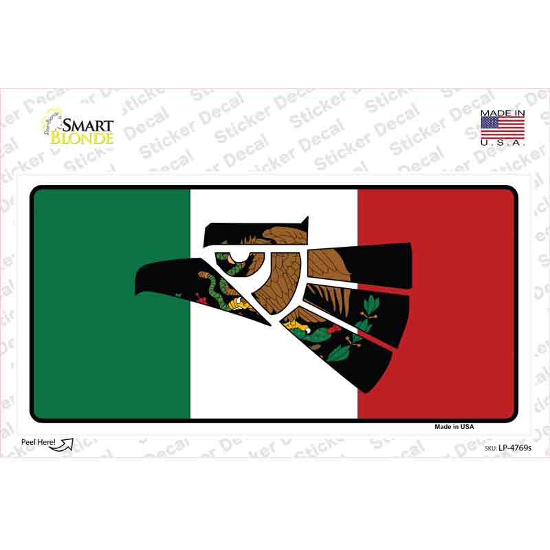 Made In Mexico Flag Novelty Sticker Decal