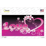 Love Heart And Flowers Novelty Sticker Decal