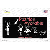 Position Available Male Novelty Sticker Decal