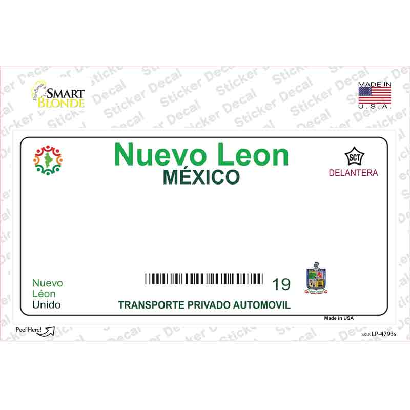 Nuevo Leon Mexico Novelty Sticker Decal