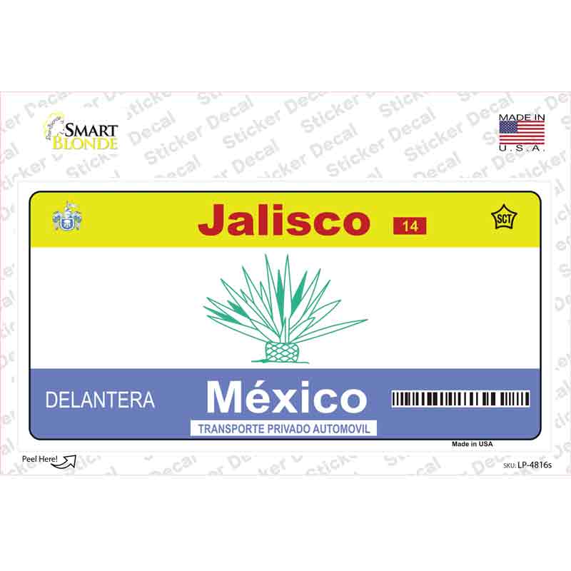 Jalisco Mexico Novelty Sticker Decal