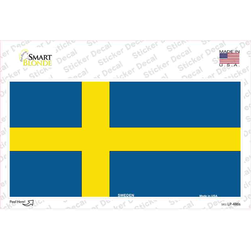 Sweden Flag Novelty Sticker Decal