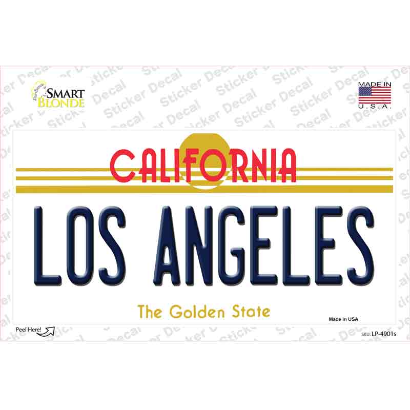 Los Angeles California State Novelty Sticker Decal
