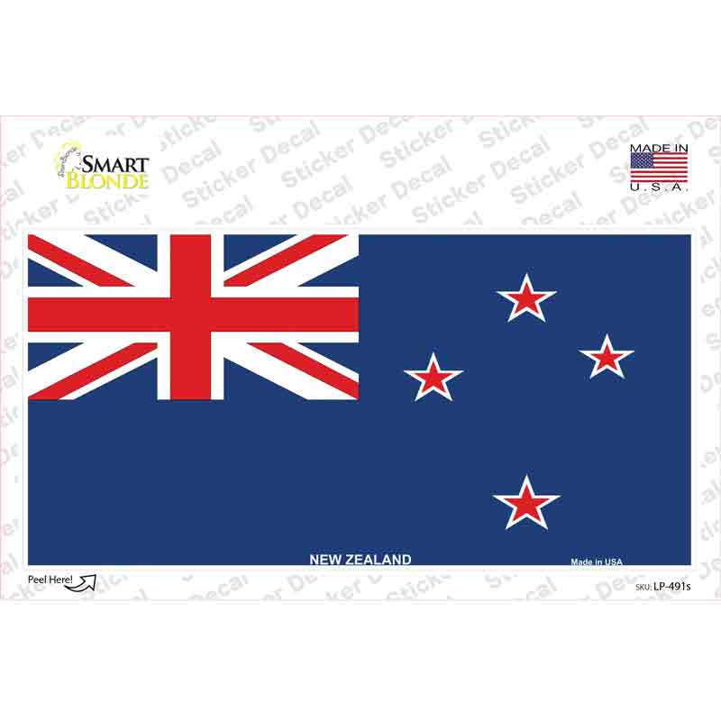 New Zealand Flag Novelty Sticker Decal