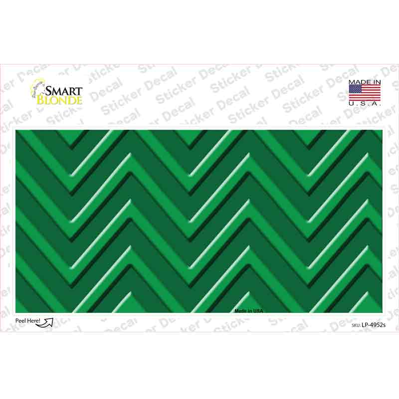Green Light Green Chevron Novelty Sticker Decal