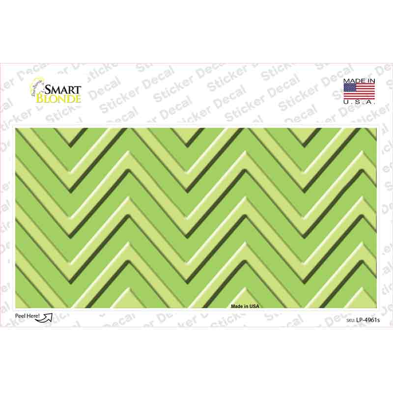 Lime Green Lighter Lime Green Chevron Novelty Sticker Decal