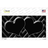 Black Light Black Chevon Heart Center Novelty Sticker Decal
