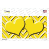 Yellow Light Yellow Heart Chevron Novelty Sticker Decal