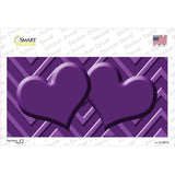 Purple Light Purple Heart Chevron Novelty Sticker Decal