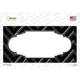 Black Light Black Scallop Chevron Novelty Sticker Decal