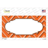 Orange Light Orange Scallop Chevron Novelty Sticker Decal