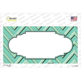 Mint Light Mint Scallop Chevron Novelty Sticker Decal