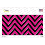 Pink Black Chevron Novelty Sticker Decal