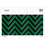 Green Black Chevron Novelty Sticker Decal