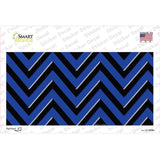 Blue Black Chevron Novelty Sticker Decal