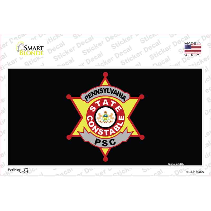 PA Constable Star Novelty Sticker Decal