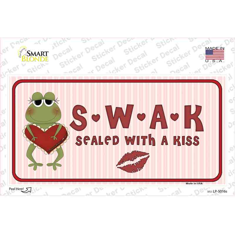 S.W.A.K. Valentine Frog Novelty Sticker Decal