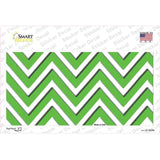 Kelly Green White Chevron Novelty Sticker Decal