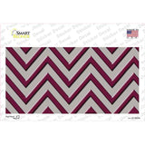 Maroon Grey Chevron Novelty Sticker Decal