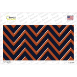 Orange Navy Blue Chevron Novelty Sticker Decal