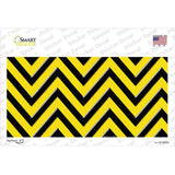 Yellow Black Chevron Novelty Sticker Decal