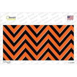 Orange Black Chevron Novelty Sticker Decal