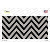 Grey Black Chevron Novelty Sticker Decal