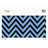 Light Blue Black Chevron Novelty Sticker Decal