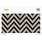 Tan Black Chevron Novelty Sticker Decal