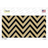 Gold Black Chevron Novelty Sticker Decal