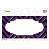 Purple Black Chevron Scallop Novelty Sticker Decal