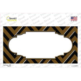 Brown Black Chevron Scallop Novelty Sticker Decal