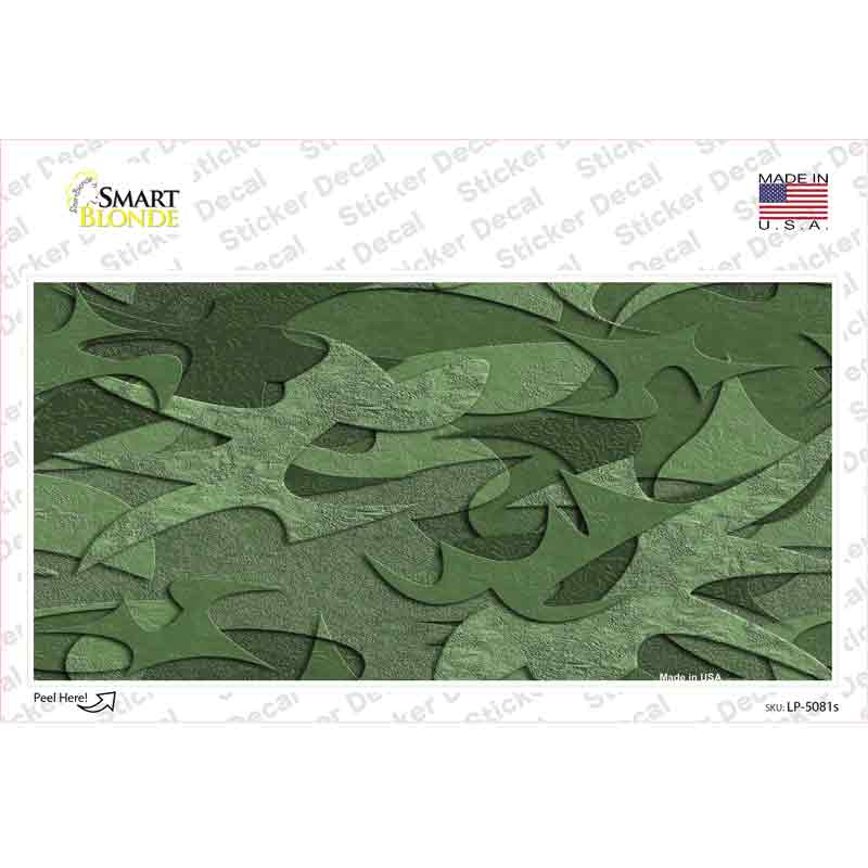 Green Camouflage Novelty Sticker Decal