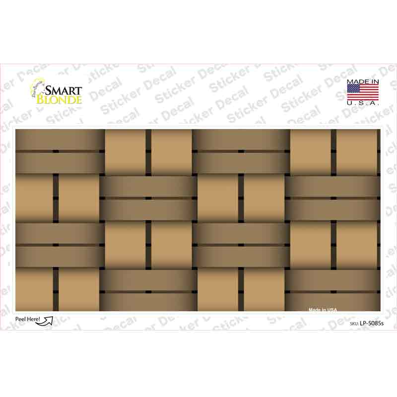 Weave Tan Novelty Sticker Decal