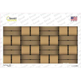 Weave Tan Novelty Sticker Decal