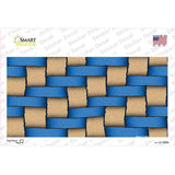 Weave Blue & Tan Novelty Sticker Decal