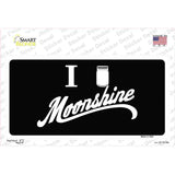 I Love Moonshine Novelty Sticker Decal