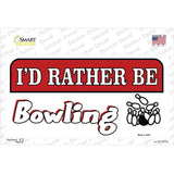 Rather Be Bowling Novelty Sticker Decal