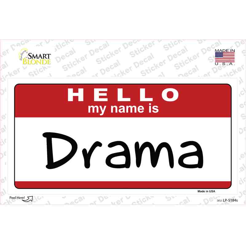 Drama Novelty Sticker Decal