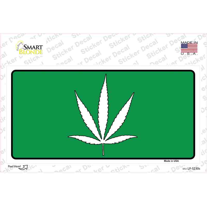Marijuana Leaf Novelty Sticker Decal