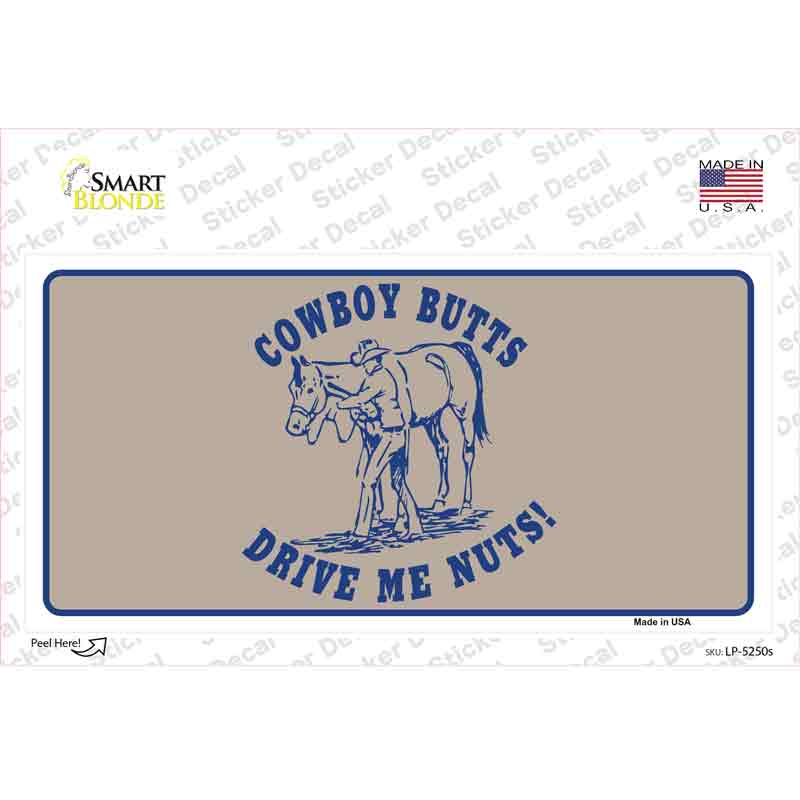 Cowboy Butts Novelty Sticker Decal